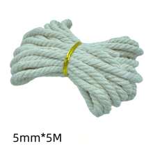 5/10M 白色扭绳蕾丝编织布绳，适用于 DIY 工艺品、礼品、针织、圣诞节、婚礼、装饰，1/2/3/4/5/6 毫米 - 白色 - 查看 16