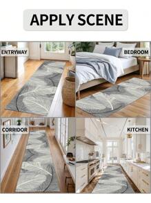1 Piece Gray Modern Minimalist Style Area Rug, Plush Velvet With 850g/M² Thickness 0.8cm, Rectangle Shape, Non-Slip Washable, Home Decor, Suitable For Living Room, Kitchen, Dining Room, Office, All Seasons