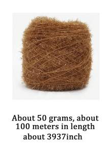 100M/3937IN 50G DIY 闪亮洗碗布纱洗碗巾线玻璃线钩针编织工艺粉彩手工擦洗纱 - 彩色 - 查看 11