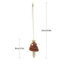 1 szt. Boho Style Makrama Grzyb Dekoracja, Ręcznie Tkany Mały Grzyb Wiszący Ornament, Dekoracja Samochodowa