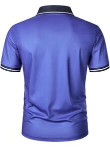 New Men Summer Spell Color Short Sleeve Polo Shirt Men Clothes Sport Lapel Tops