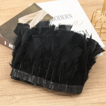 1 yarda de Ribete de tela con plumas de pavo totalmente emplumadas de estilo clásico, accesorio DIY hecho a mano y colorido para decoración de Halloween, fiesta festiva, boda, disfraz de baile, bolso, tocado, decoración de manga