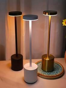 1 PC Wireless Table Lamp Touch Switch Table Lamp Type C 5V Rechargeable 3 In 1 Light Colors Dimmable Brightness Table Lamp For Office Study Bedroom Living Room