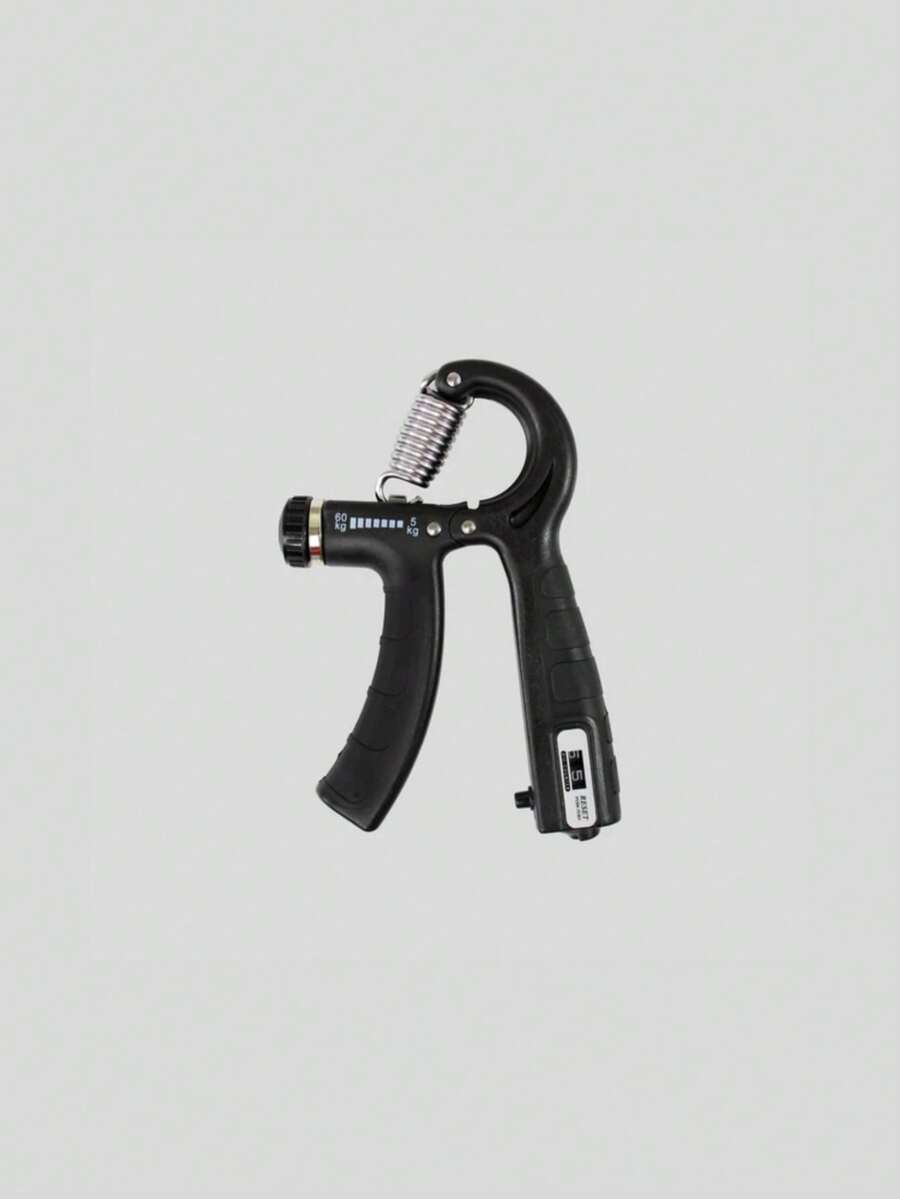 Hand grip ajustable ejercitador de mano con peso personalizable de 5 a 60 kg fortalecimiento agarre manos y antebrazos agarre graduable ejercicio rehabilitacion portable ergonomico ideal para deportistas rehabilitacion y entrenamiento en casa - Negro - Ver 1