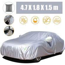 Funda Cubierta Auto Grande 4.9m Anti-sol Polvo Viento XL ,Funda Sedan Cubierta Auto Coche Protector Impermeable 4.9m