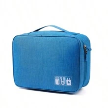 1pc Simple Data Cable Zipper Storage Box, Lightweight Portable Travel Electronic Accessories Bag, Tools Box For Watch, Travel Supplies, Electronics Storage Travel Universal Multifunctional Digital Product Storage Case Waterproof Electronic Accessories Storage Box Multifunctional Digital Product Storage Bag For Cables, Charger, Cell Phone, USB, SD Card, Hard Drive, Power Bank School College Electronic Bag Portable Charger Charger Case Headphone Case Cable Bag Cable Organizer Digital Camera Camera Case Camera Bag Cannon