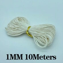 5/10M 白色扭绳蕾丝编织布绳，适用于 DIY 工艺品、礼品、针织、圣诞节、婚礼、装饰，1/2/3/4/5/6 毫米 - 白色 - 查看 17