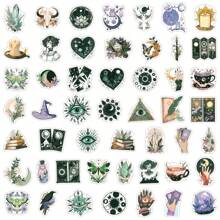 Paranormal Sticker Pack, 50 Unique Paranormal Stickers Vinyl Aesthetics Stickers For Diaries, Laptops, Luggage, Bumpers, Cell Phones, Scrapbooks, Scooters, Helmets, Car Cartoon Stickers And Decals, Stickers Can Add A Lot Of Fun To Your Life