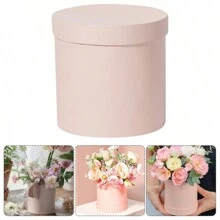 Runde Box für Blumenverpackung, luxuriöse Papier-/Kartonschachteln mit Deckel für Valentinstag, Hochzeit DIY Dekoration Schmuck Aufbewahrung Accessoires (Rosa)
