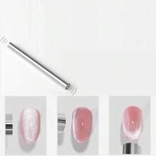 1 peça de bastão magnético redondo para nail art, bastão magnético redondo com ponta dupla em formato de olho de gato, ferramenta magnética forte para nail art, suprimentos para unhas, ferramentas para unhas, ferramentas para nail art, volta às aulas, unhas, ferramentas para unhas postiças, ferramentas para manicure e pedicure