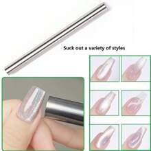 1 peça de bastão magnético redondo para nail art, bastão magnético redondo com ponta dupla em formato de olho de gato, ferramenta magnética forte para nail art, suprimentos para unhas, ferramentas para unhas, ferramentas para nail art, volta às aulas, unhas, ferramentas para unhas postiças, ferramentas para manicure e pedicure