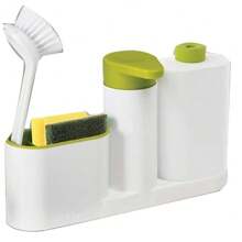 Kitchen Storage Holder 3in 1 Kitchen Storage Rack For Cleaning Rack Washing Sponge Brush Sink Detergent Soap Dispenser Bottle Kitchen Organizer Gadget Home Bathroom Decor Summer - Hand Press Bottle - View 2