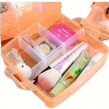Small 3-Layer Transparent Plastic Storage Box, Tool Box, Freely Combinable Organizer, Classification Sorted Storage Box Gifts For Women