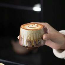 200ML Retro Ceramic Cup Coarse Pottery Coffee Mug Household Office Afternoon Tea Cups Wine Mug Water Mugs Drinkware Gift - Transparent - Übersicht 3