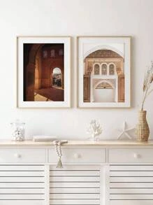 Nghệ thuật trang trí phong cách Ả Rập sa mạc trừu tượng, Nghệ thuật treo tường Rama, Trang trí nhà hiện đại theo xu hướng quốc tế, Quà tặng áp phích Rama, Thích hợp cho phòng ngủ, phòng khách và các phòng khác, Trang trí Rama, Không có khung - Nhiều màu - Xem 3