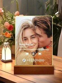 1pc Custom Music Plaque, Personalized Acrylic Plaque, Custom Couple Song Gift, Custom Album Cover, Personalized Picture Frames, Custom Song Poster, Custom Plaque Photo, Personalized Music Poster