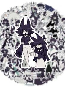 50 件 FPE/基础纸教育卡通人物贴纸，防水 PVC 材料，适用于装饰笔记本电脑、耳机、摩托车头盔、汽车、礼品盒、标签、信封、涂鸦、吉他、笔记本、行李箱、DIY 工艺品、规划师 - 50PCS - 查看 4