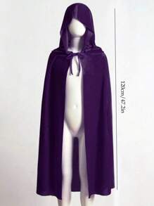 1 件派对装扮秀绒连帽斗篷适合各种节日角色扮演装扮派对表演道具万圣节