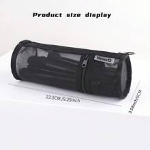 1 件全新网状两用化妆刷架，便携式拉链铅笔盒，简约大容量刷桶，适合旅行，波西米亚风情，适合度假海滩，浴室收藏，卧室收藏，大容量 - 彩色 - 查看 3