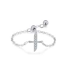 ESBERRY 1枚925纯银简约优雅阿拉伯字母可调节戒指，适合作为结婚、生日或母亲节礼物送给女性。 - 字母戒指 - 查看 21