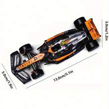 Burago 1:43 Scale F1 MCL60 #4 Diecast Model Car For Kids Alloy Replica With Vivid Details Officially Licensed Collectible Gift Toy Racing Car Ornaments Birthday Christmas Gift - MCL60#4(18-38087) - View 2