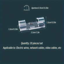 20 Pieces Set Of Adhesive Cable Clamps, Transparent Wire Brackets For Power Cord Management, Plastic Cable Organization Clamps For Walls And Under Tables, Adhesive Hooks, Towel Hanger Rack, Bedroom Wall Decor, Hangers, Hooks, Hanger, Back To School, Shelves, Organization And Storage, Key Holder, Key Holder Wall, Key Hanger, Sticker Hook, Door Hanger, Room Decor Bedroom, Kitchen Accessories - Clear - View 4