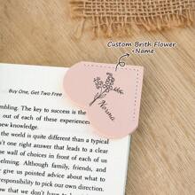 Personalized Birthday Flower Bookmarks, Heart-Shaped Page Corner Bookmarks, Student Back-To-School Gifts, Women's Back-To-School Leather Reading Gifts - Multicolor - View 1
