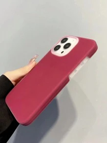 New Liquid Silicone Jelly Cases, Macaron Candy Colors, Compatible With IPhone 16 Pro Max/IPhone 16 Pro/IPhone 16, IPhone 15, Simple Solid Colors, Full Camera Protection, IPhone 14 Pro, Shockproof Cases Compatible With IPhone 13 Pro Max - Red - View 2