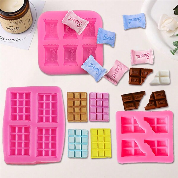 قوالب سيليكون لأدوات الخبز والتزيين ، قوالب صغيرة للحلوى والكيك والبسكويت والفوندان والجيلي والراتنج