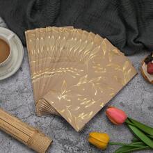 20 件双层金叶和黑色花卉印花餐巾，13x15.75 英寸 - 婚礼、生日、花园派对装饰纸巾，适合复活节、感恩节、父亲节、母亲节