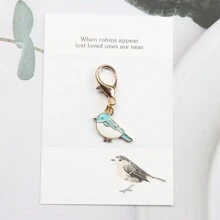 励志“当知更鸟出现时”钥匙扣，带龙虾扣，可爱动物饰品，适合女士，生日礼物，情人节，婚礼派对装饰，学校背包，动物汽车配件，哥特式 Y2k 包袋配件，带身份证夹的挂绳，汽车配件，包袋饰品 - 彩色 - 查看 3