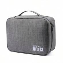 1pc Simple Data Cable Zipper Storage Box, Lightweight Portable Travel Electronic Accessories Bag, Tools Box For Watch, Travel Supplies, Electronics Storage Travel Universal Multifunctional Digital Product Storage Case Waterproof Electronic Accessories Storage Box Multifunctional Digital Product Storage Bag For Cables, Charger, Cell Phone, USB, SD Card, Hard Drive, Power Bank School College Electronic Bag Portable Charger Charger Case Headphone Case Cable Bag Cable Organizer Digital Camera Camera Case Camera Bag Cannon