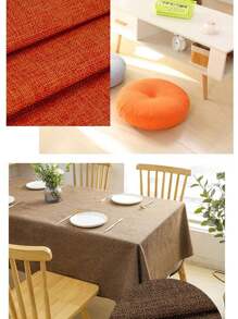 1 stuk linnen effen kleurstof, met de hand genaaid tafelbladdecor, waterdicht en oliebestendig, geschikt voor bruiloften, woningdecoratie, buiten