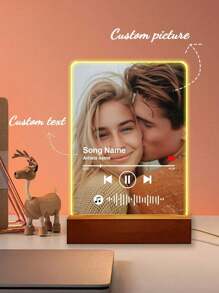 1pc Custom Music Plaque, Personalized Acrylic Plaque, Custom Couple Song Gift, Custom Album Cover, Personalized Picture Frames, Custom Song Poster, Custom Plaque Photo, Personalized Music Poster