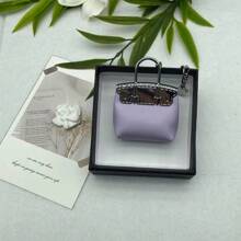 1pc Fashion Creative Oil-Wax Mirrored Effect Valentines Day Gift Mini Bag Pendant With Metal Chain, Cute Keychain Accessory (Without Box) - Multicolor - View 16