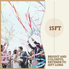 10pcs Mixed Color Hand-Throw Paper Poppers With Colored Confetti, Easy To Clean, Ideal For Engagement, Wedding, Birthday, Party, Graduation, Valentine's Day Celebrations - Multicolor - View 7