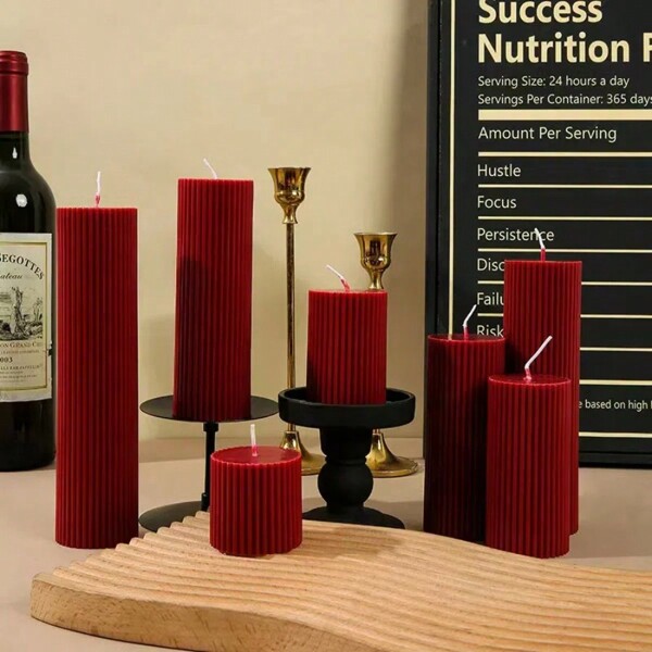 1pc, Nordic Retro High-End Cylindrical Scented Candle, Suitable For Home Decoration, Party Gatherings, Table Decoration, Holiday Gifts, Dinner, Banquet/Party, Relaxation/Meditation, Atmosphere Lighting