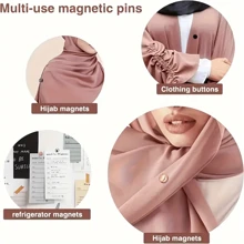 1 par/4 pares de broche de perla invisible con cierre magnético premium para mujeres - Pasador magnético antideslizante para el cuello de verano para fijar la ropa y realzar los atuendos