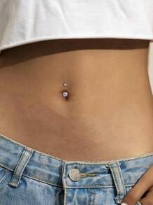 AVYRING 35pcs Fake Belly Piercing Cubic Zirconia Fake Belly Button Rings Fake Ear Lip Eyebrow Fake Nose Ring No Piercing Nose Studs Fake Piercing Jewelry - Multicolor - View 5