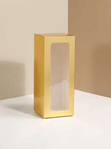 20pcs 8x8x20cm Paper Gift Boxes With Window, Suitable For Glasses, Candles, Weddings, Bridal Shower And Gift Packaging