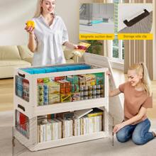 29-140GAL Stackable Storage Bins With Lids, Stackable Storage Bins With Wheels & Handles, Collapsible Closet Organizer And Storage Containers,Room Decor,Home Decor - 4 Layers - View 4