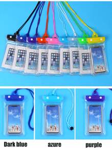 1 Peça Bolsa Impermeável para Telefone Celular com Câmara de Ar Transparente Grossa, Bolsa Impermeável de Deriva na Praia, Estojo Impermeável para Telefone Celular com Tela de Toque