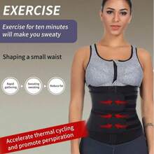 Waist Belt Trainer, Body Shaping Suit, Abdominal Shaping Sheath, Women's Abdominal Control Waist Belt Gym Gym Accessories Fajas Lumbares - Black - View 4