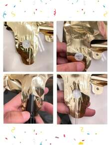 Mtrong Te 40英寸0-9香槟金色数字铝箔气球生日周年情人节派对装饰氦气气球 - 香檳色 - 查看 9