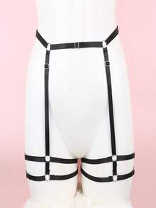 1 chiếc dây nịt gợi cảm cho nữ, dây đeo co giãn điều chỉnh được, đồ lót bondage, vòng đeo chân phong cách Gothic, thích hợp mặc hàng ngày, trang phục gợi cảm ngày Valentine, đi chơi đêm. - màu đen - Xem 6