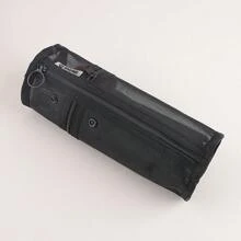 1 件全新网状两用化妆刷架，便携式拉链铅笔盒，简约大容量刷桶，适合旅行，波西米亚风情，适合度假海滩，浴室收藏，卧室收藏，大容量 - 彩色 - 查看 12