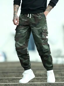 New Fashion Casual Loose Camouflage Cargo Pants For Men, Spring/Summer - Army Green - View 2