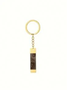 1pc Custom Personalized Eye Photo Stainless Steel Keychain - Rectangular Personalized Keychain With Ring Clasp, Suitable For Holidays And Daily Wear, Great For Valentine's Day Decoration And Gifting