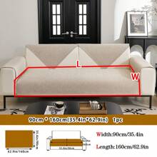 1pc Waterproof Universal Seasonal Solid Chenille Jacquard Sofa Cushion, Modern Simple Style Pet Friendly Anti-Dirty Anti-Slip Sofa Cover, Spring & Fall Style, Waterproof Cat Claw-Proof Sofa Protector For Living Room L-Shaped Sectional Sofa And 1/2/3/4 Seater Sofa (Sold Individually)