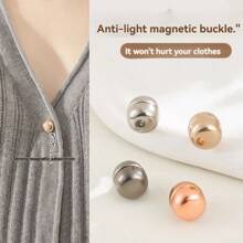 1 par/4 pares de broche de perla invisible con cierre magnético premium para mujeres - Pasador magnético antideslizante para el cuello de verano para fijar la ropa y realzar los atuendos